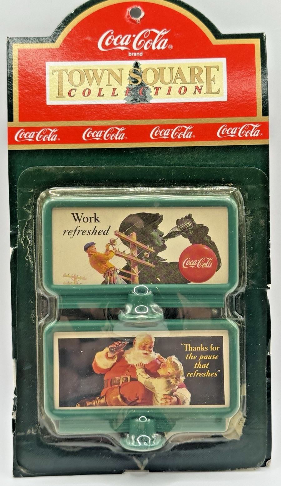 Coca-Cola Santa Billboard Town Square NIP Christmas Work Refreshed 1992
