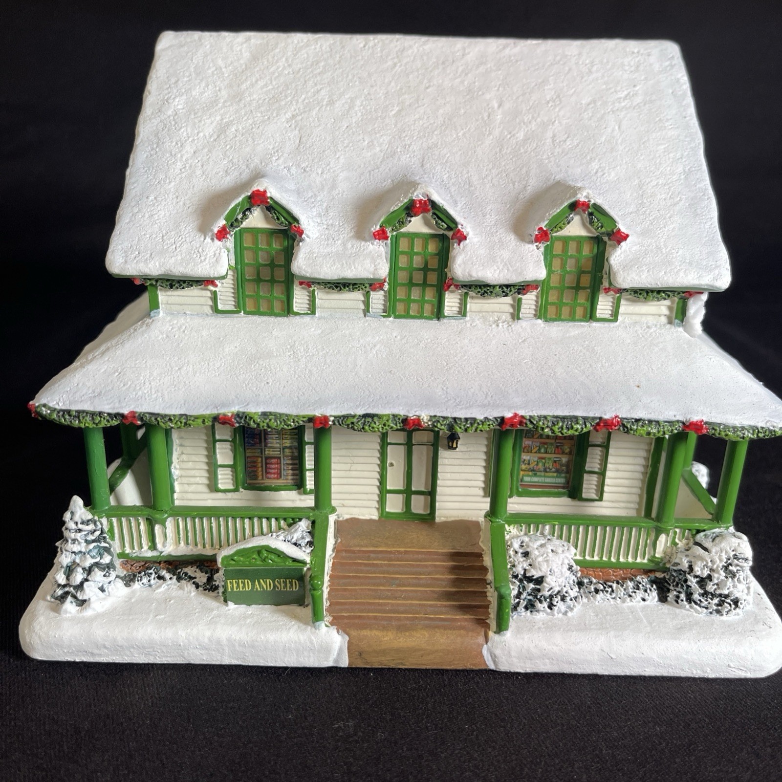 Vintage John Deere Creek Hawthorne Village Light Up Feed and Seed 2006 Deer