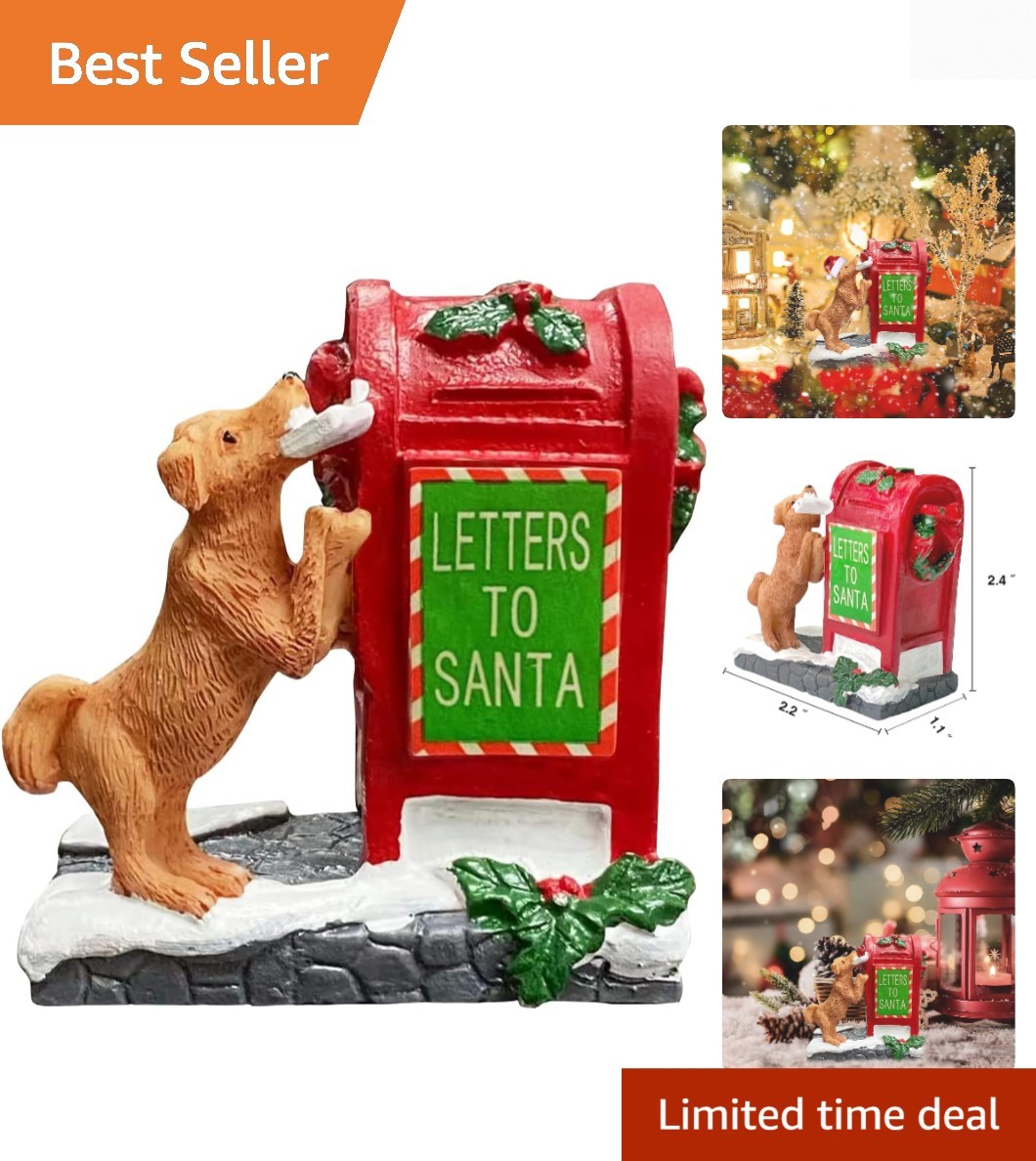 Handcrafted Puppy Letters to Santa Mailbox – Charming Christmas Decoration