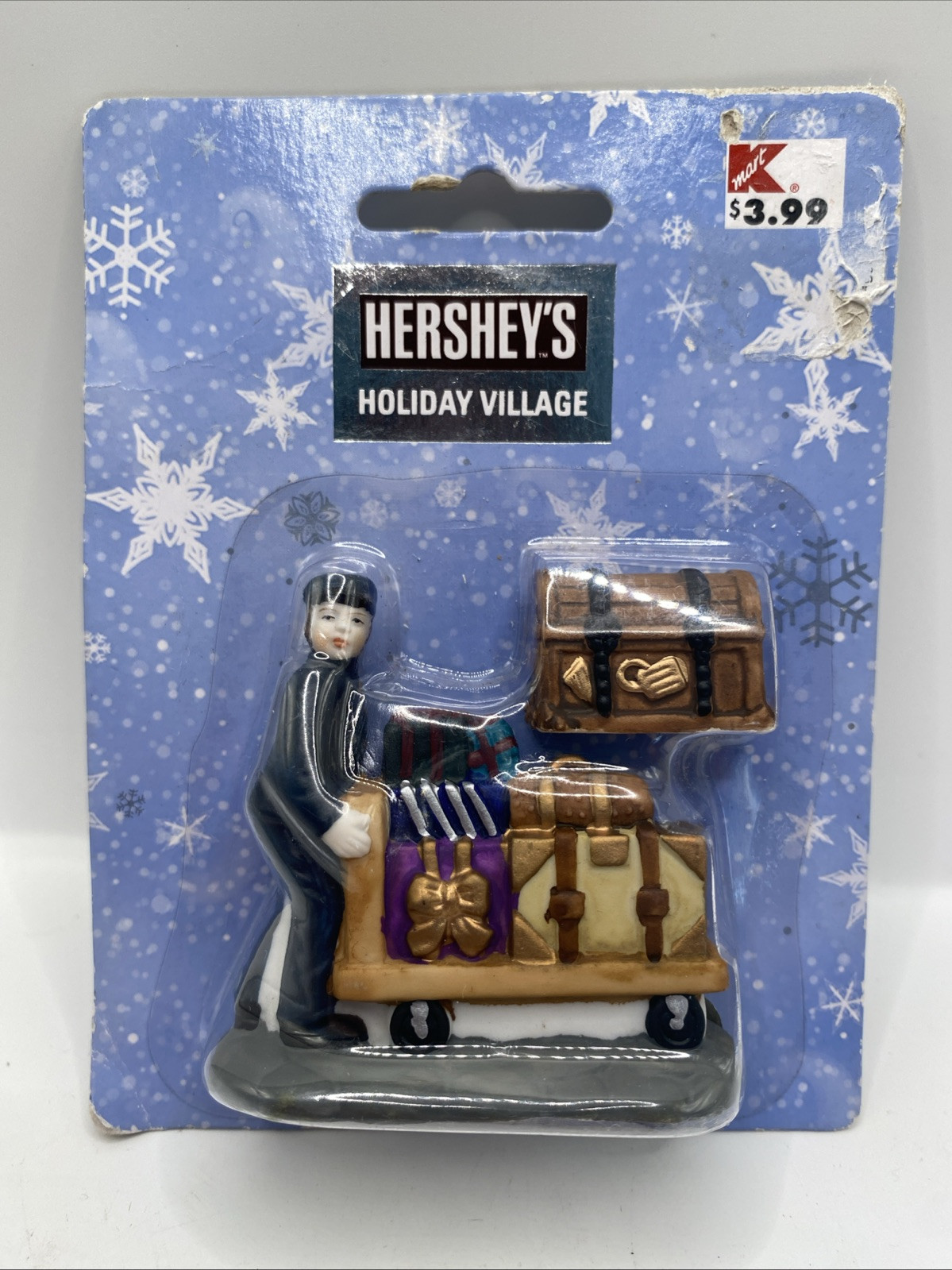 Vtg Hershey’s Holiday Village Train Porter Figurine 2001 The Brass Key Inc NEW