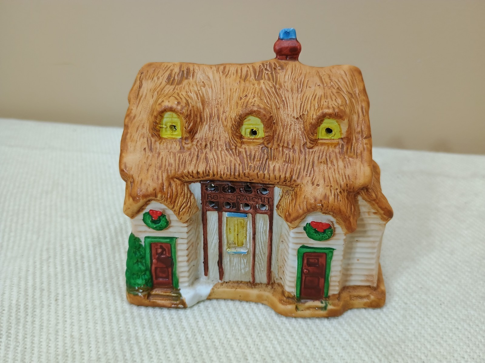 Lot of 6 National Decorations Vintage 1991 Christmas Houses Village Ceramic