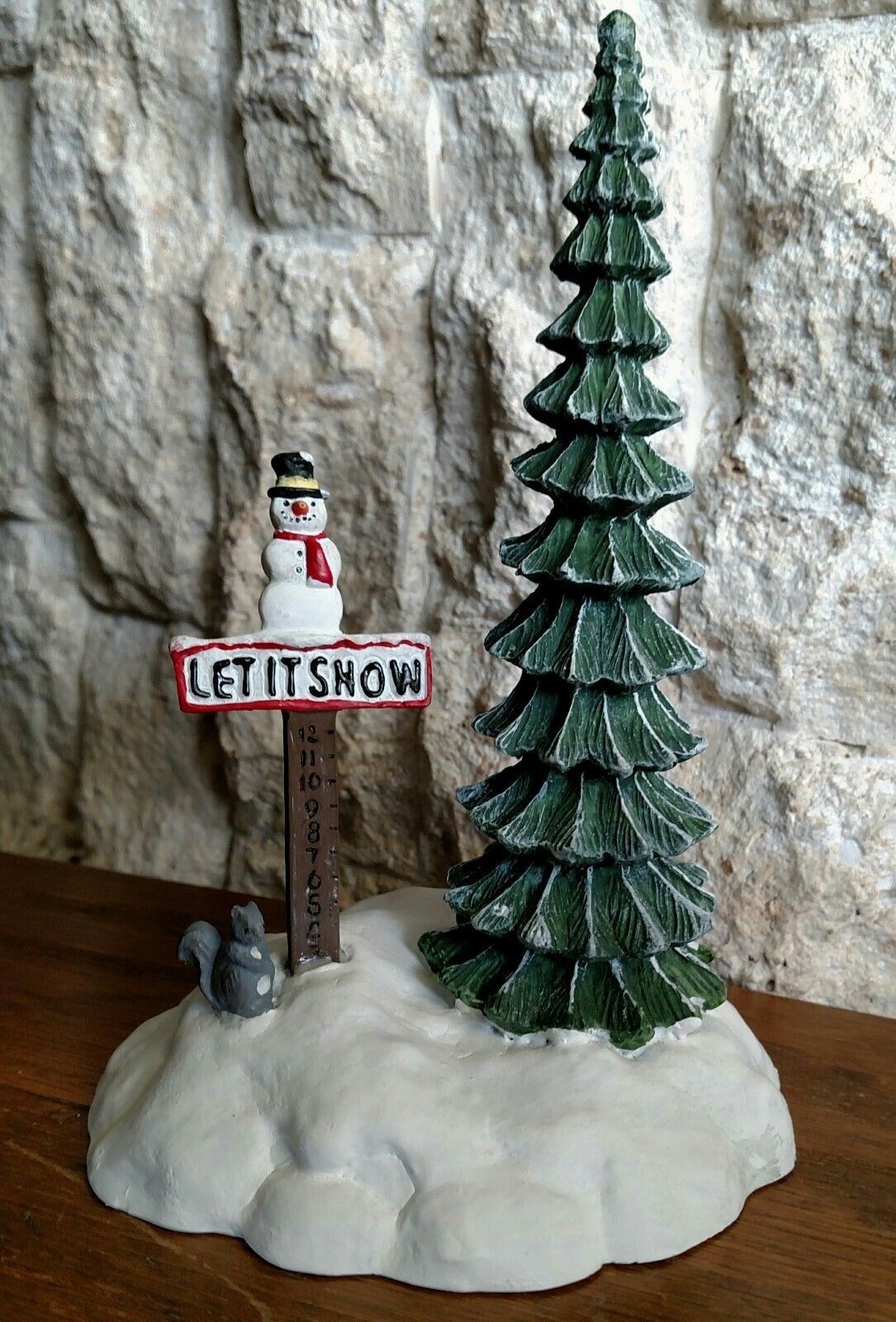 Let It Snow Snowman Sign #52594 Snow Village Department 56 -BUYER GUARANTEE