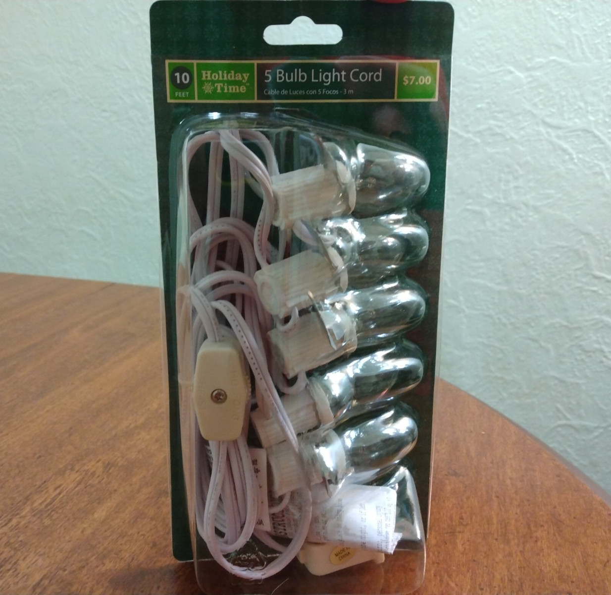 Holiday Time 5 bulb 10ft. Cord