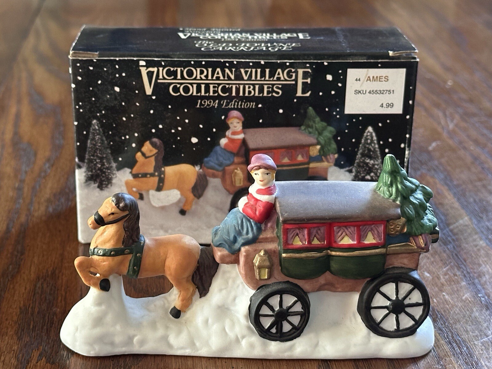 Victorian Village Collectibles Old Towne Carriage 1994 Hand Painted Porcelain
