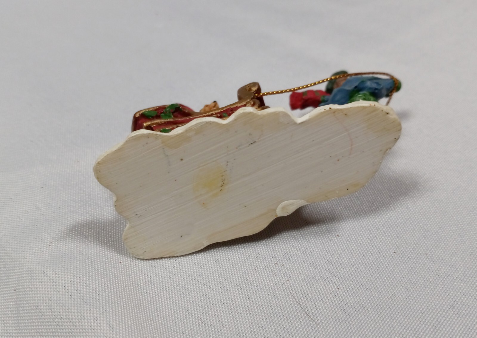 Grandeur Noel Victorian Village Boy Pulling Girl Dog In Sleigh Figure Christmas