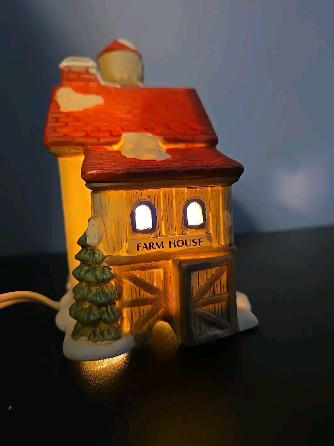 Vintage Christmas Village House Light “Farm House”