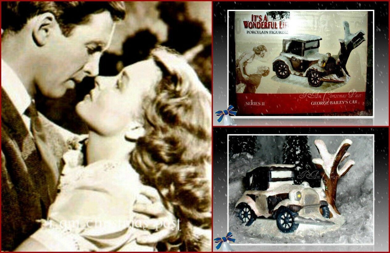 It’s A Wonderful Life Enesco Christmas Village ‘George Bailey’s’ Car/Tree MIB!