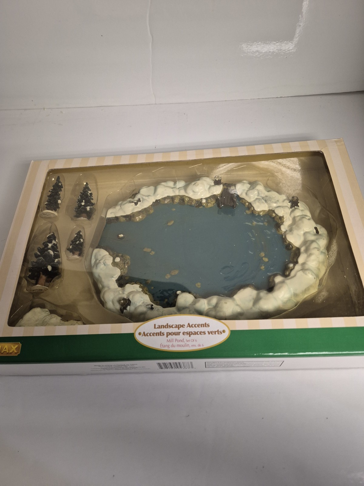 1999 Lemax Mill Pond Set Of 6 Landscape Accents In Box