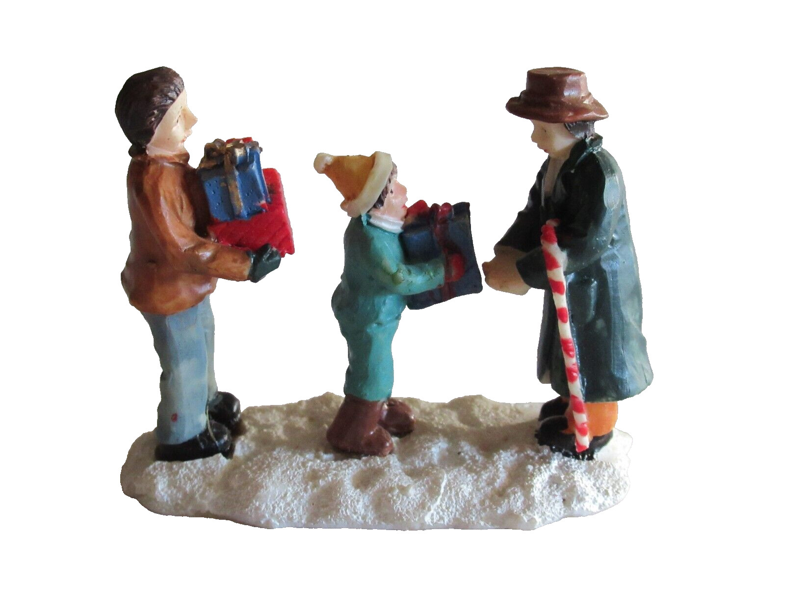 Christmas Village Father Mother Boy Child Family Walk Couple Gifts Presents 2.2″