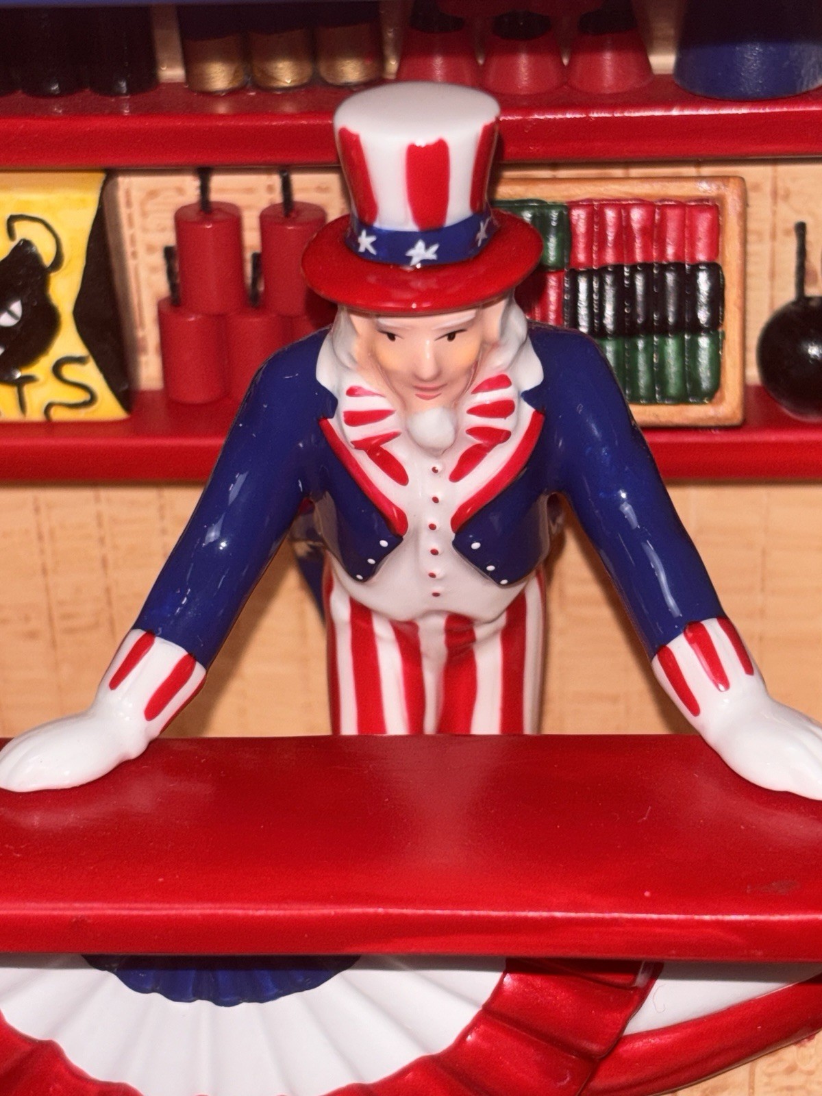 Department Dept 56 UNCLE SAM’S FIREWORK STAND The Original Snow Village #54974
