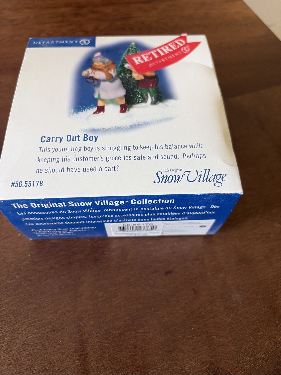 Dept 56 Carry Out Boy Snow Village Series 56.55178 Groceries 2002