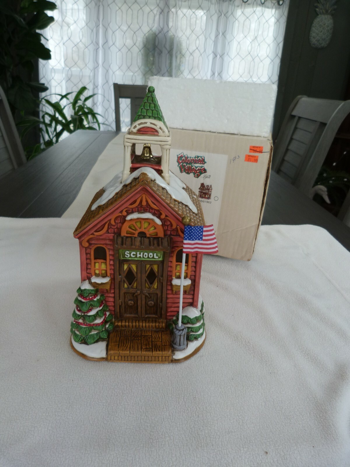 Lefton Colonial Village Northpoint School 1991 TWD07960 Byron Wood Boxed VTG