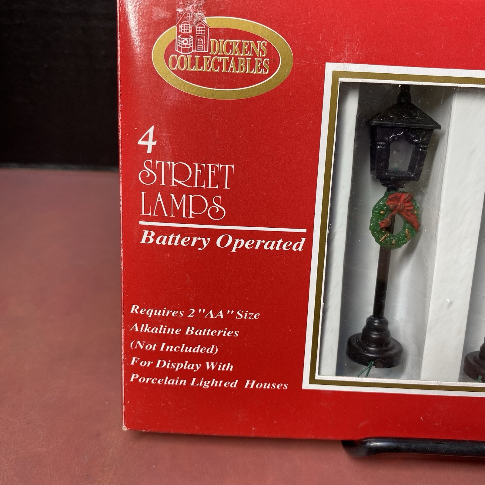 Dickens Collectables Accessories 4 Lighted Christmas Street Lamps Vtg Works #3