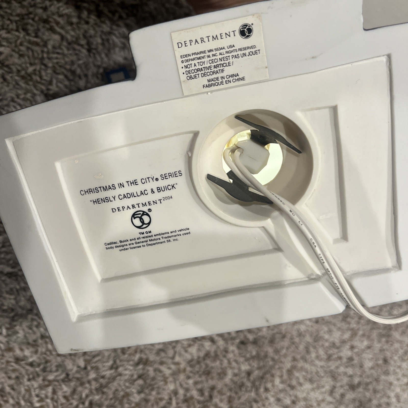 Dept 56 Christmas in the City “Hensley Cadillac & Buick” Shop