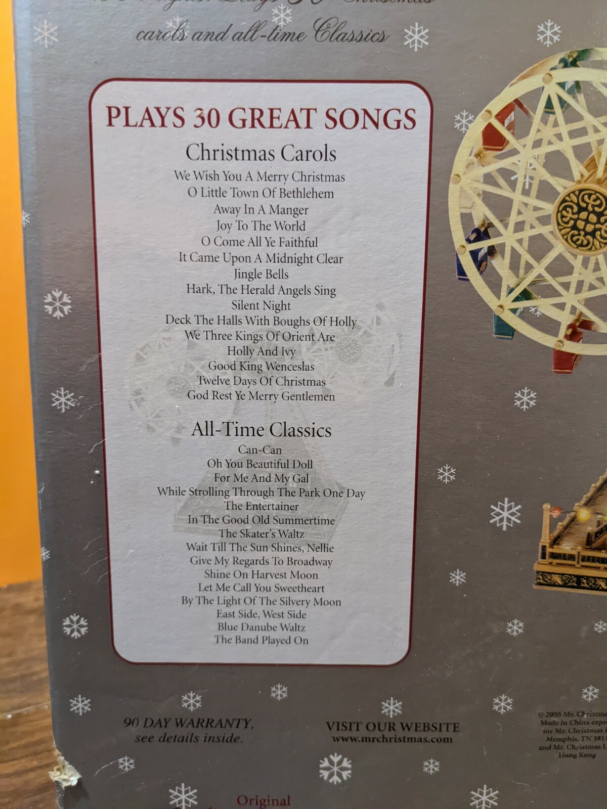 Mr Christmas Double Ferris Wheel Animated Carnival Ride Music Song Light Village