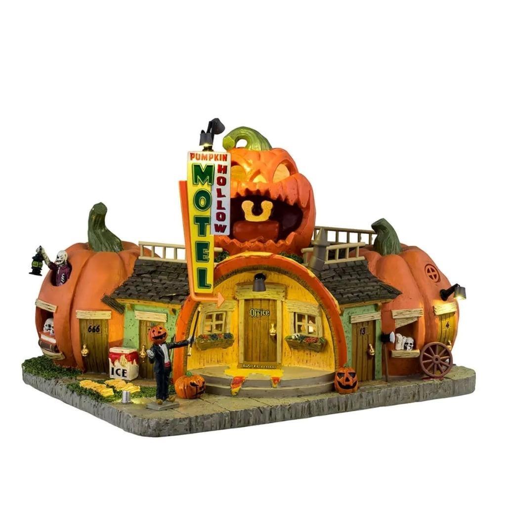 Lemax Spooky Town PUMPKIN HOLLOW MOTEL #45206 NRFB 2024 Halloween LED Lights *