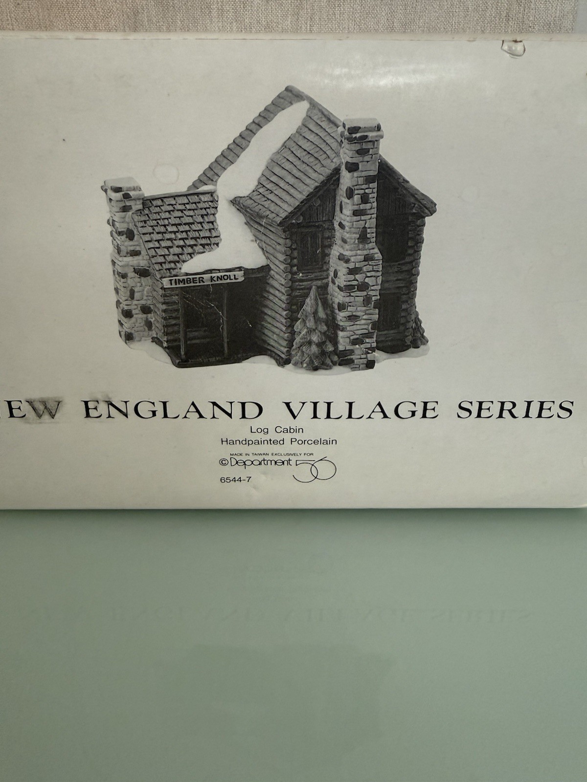 Vintage 1987 Dept 56 New England Village Series Timber Knoll Log Cabin In Box