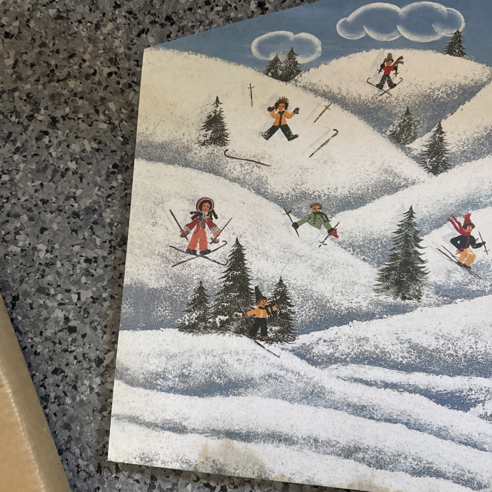 Department 56 Winter Scene Backdrop 40” X 15”
