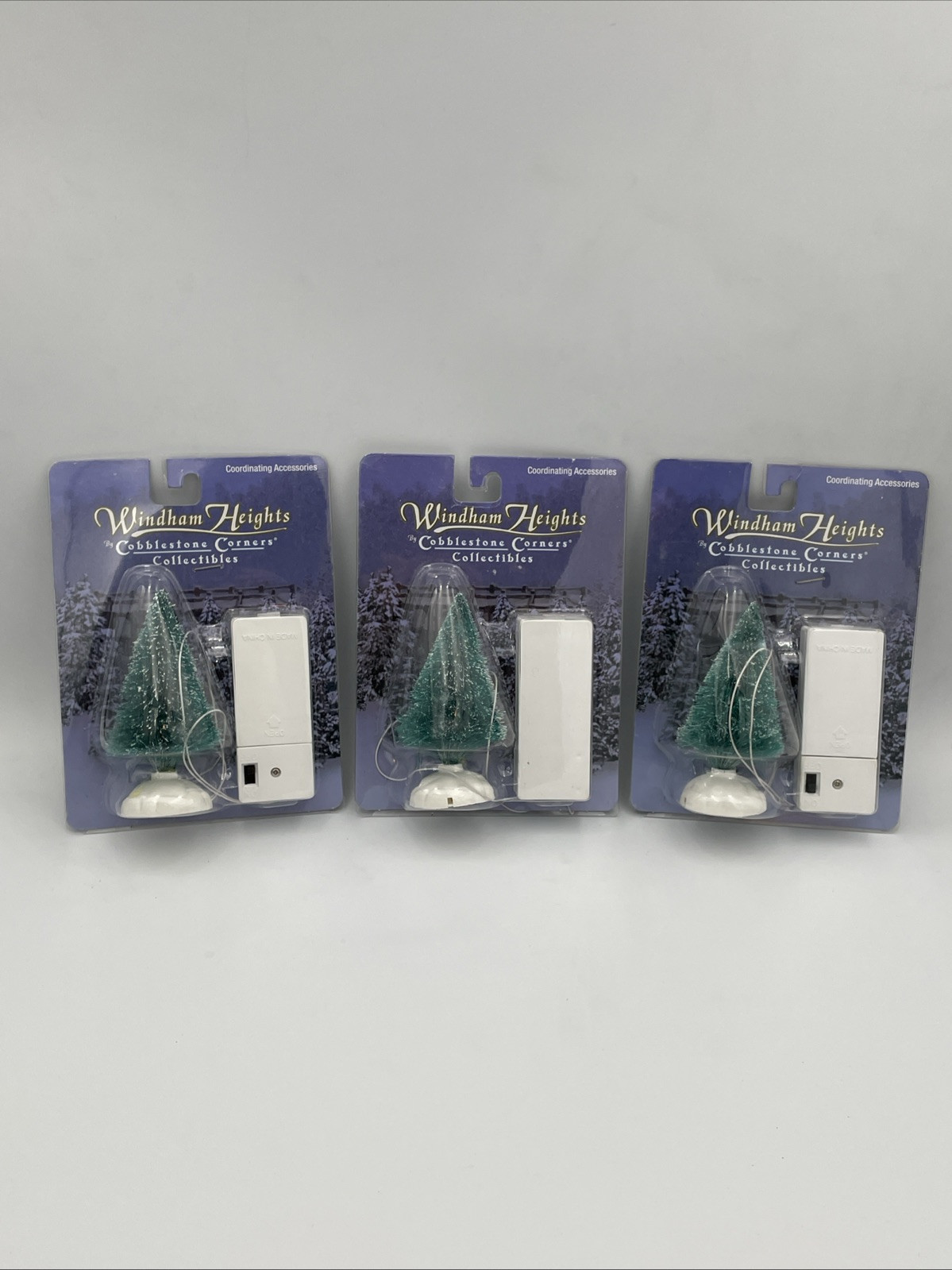 3 Windham Heights Cobblestone Corners Lighted Christmas Core Tree Dollhouse CH2