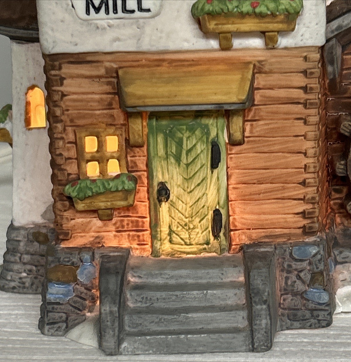 Dept 56 Christmas Alpine Village STODER GRIST MILL 59536 w/Light & Box Retired