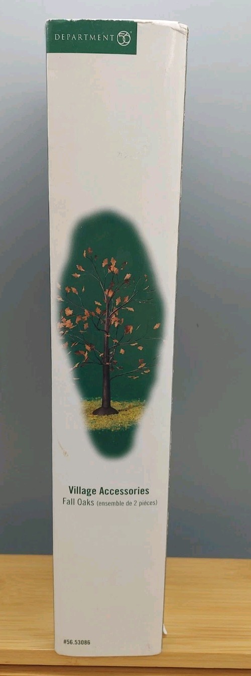 Department 56 Village Fall Oaks Trees (Set of 2) No. 56.53086 Halloween Autumn