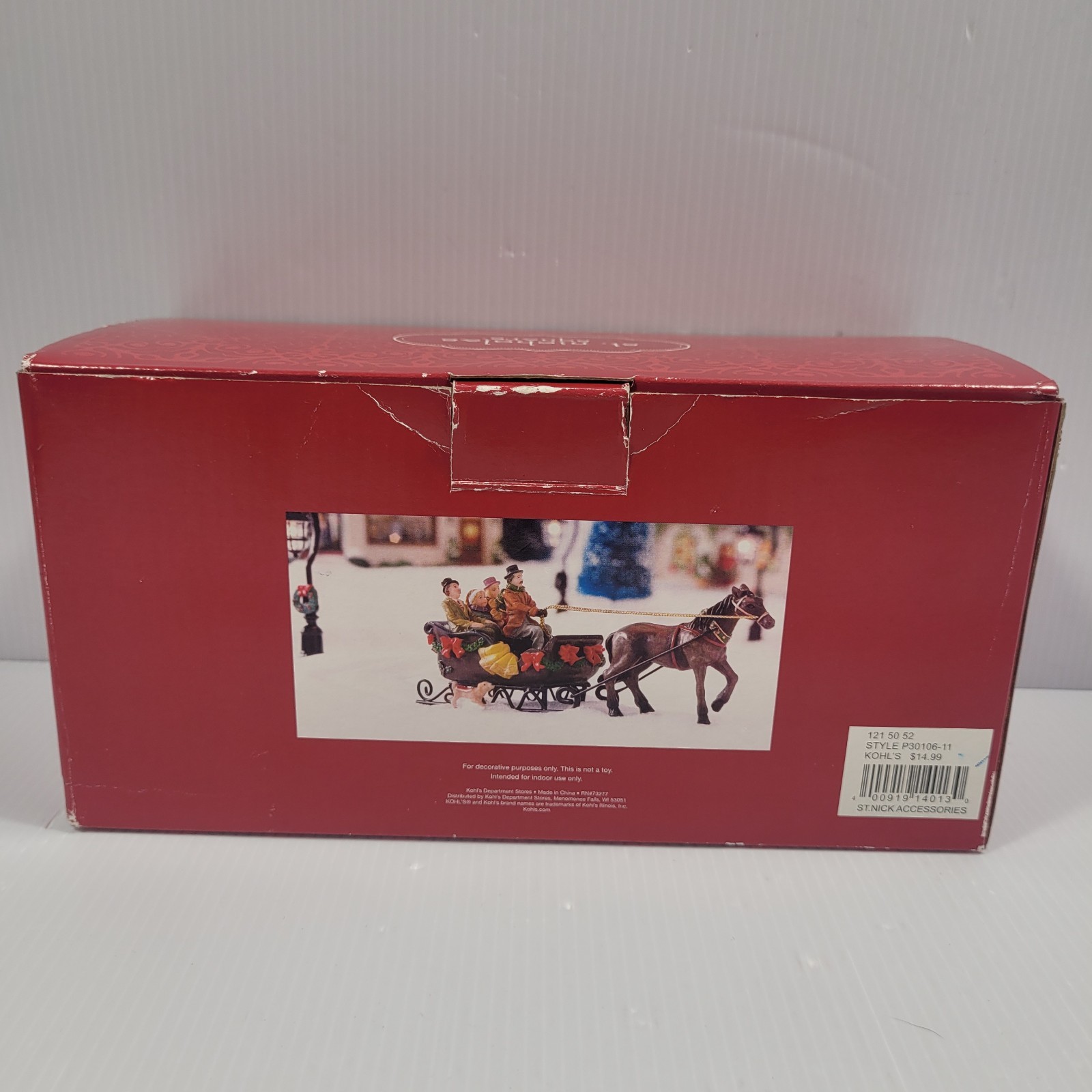 St Nicholas Square Sleigh Ride | Christmas Village Accessory | Original Box