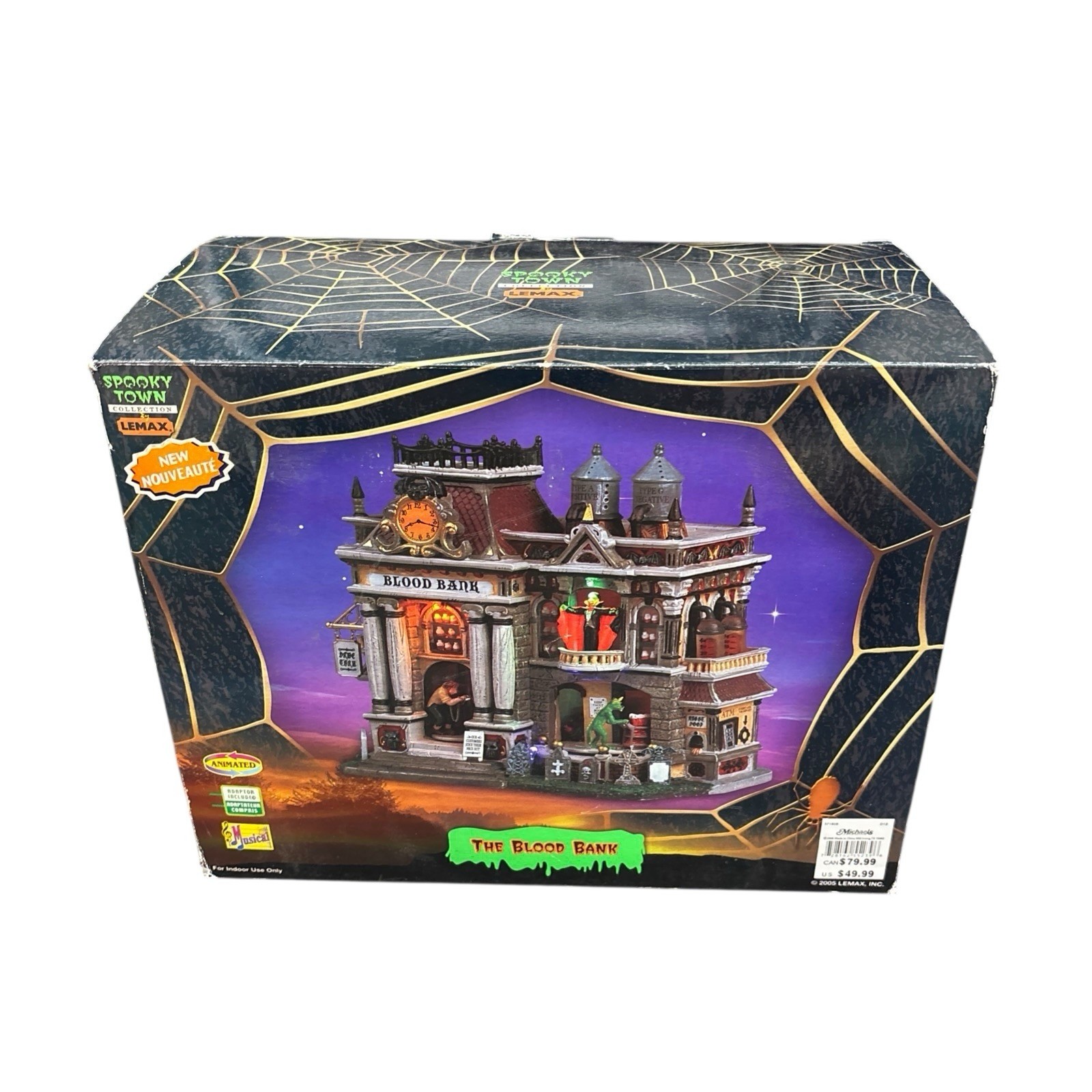 Lemax Spooky Town Collection THE BLOOD BANK 2005 Retired #55239 Brand New Inside