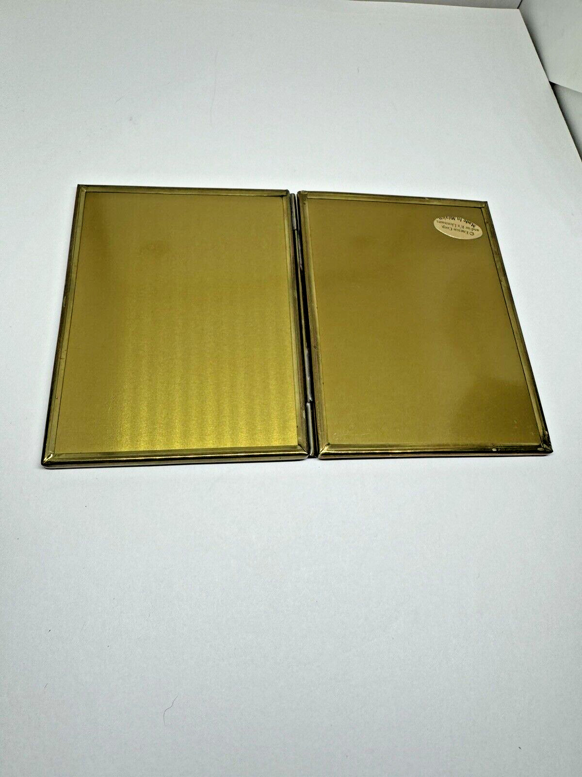 Thomas Kinkade 1997 Via Vermont Miniature Christmas Tree in Folding Brass Frame