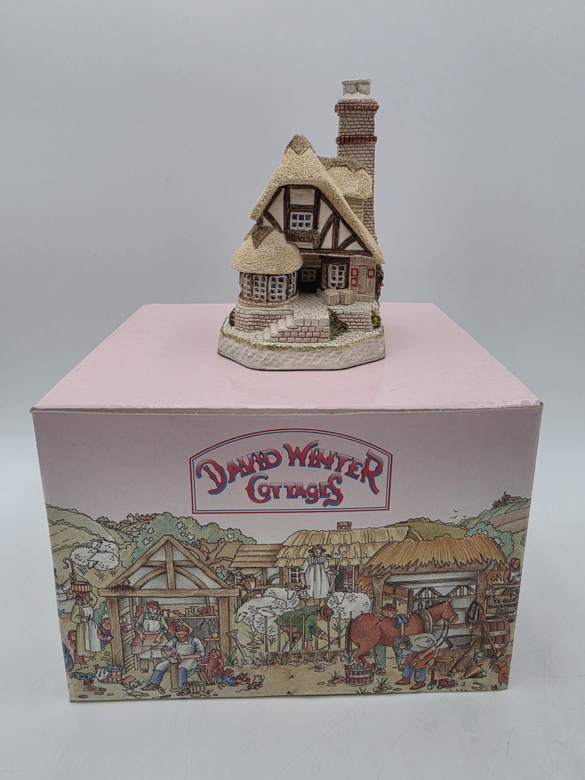 David Winter Cottages Audreys Tea Room Signed With Original Box No COA