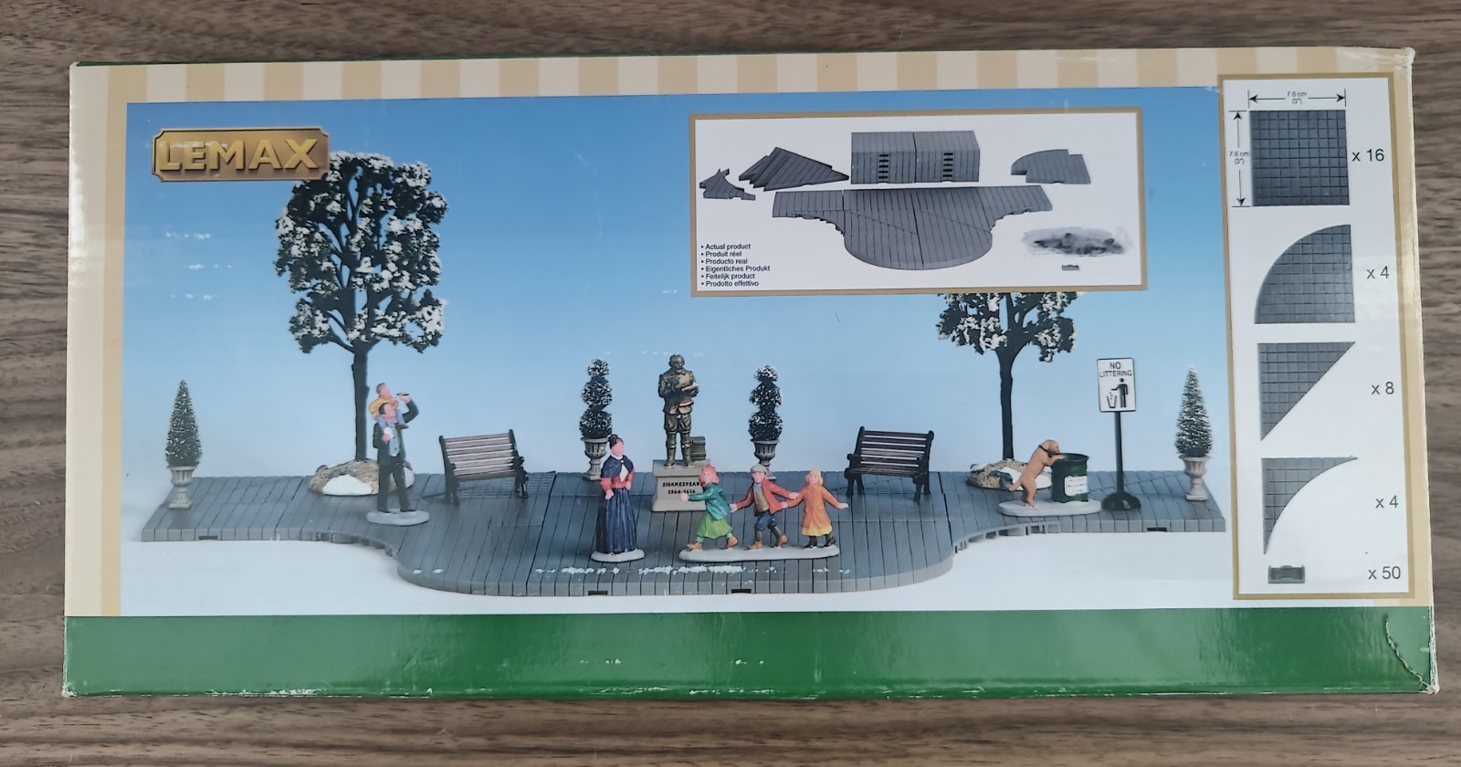 Lemax Christmas Village 32 Pc Plaza System 64099 Display Flooring Base Landscape