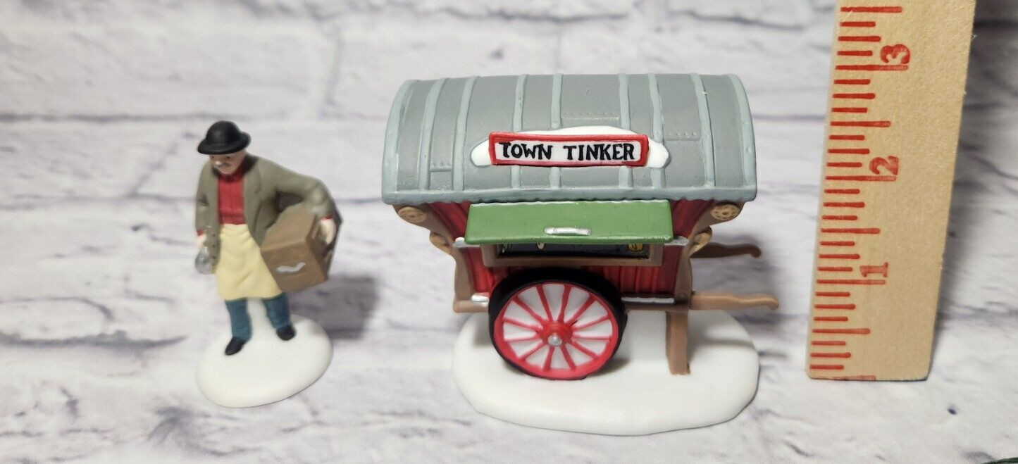 Dept 56 Heritage Village Collection Town Tinker Set of 2 5646-4 Christmas Wagon