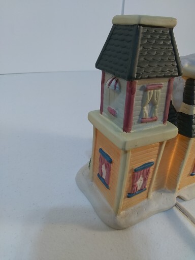 Vintage Share The Joy Our Town Collection Christmas Village Caldor Quilt Shop
