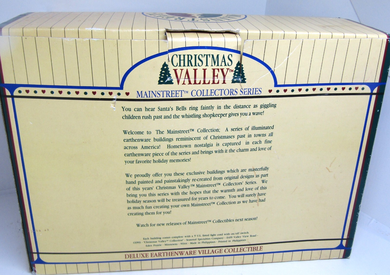 RARE!! 1993 Christmas Valley Collectible Seasonal Specialties Lighted Bus Depot