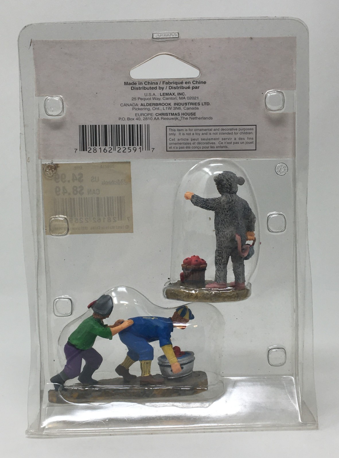 Halloween Spooky Town Lemax Mouse Pirate Apple Bucket Baseball Player