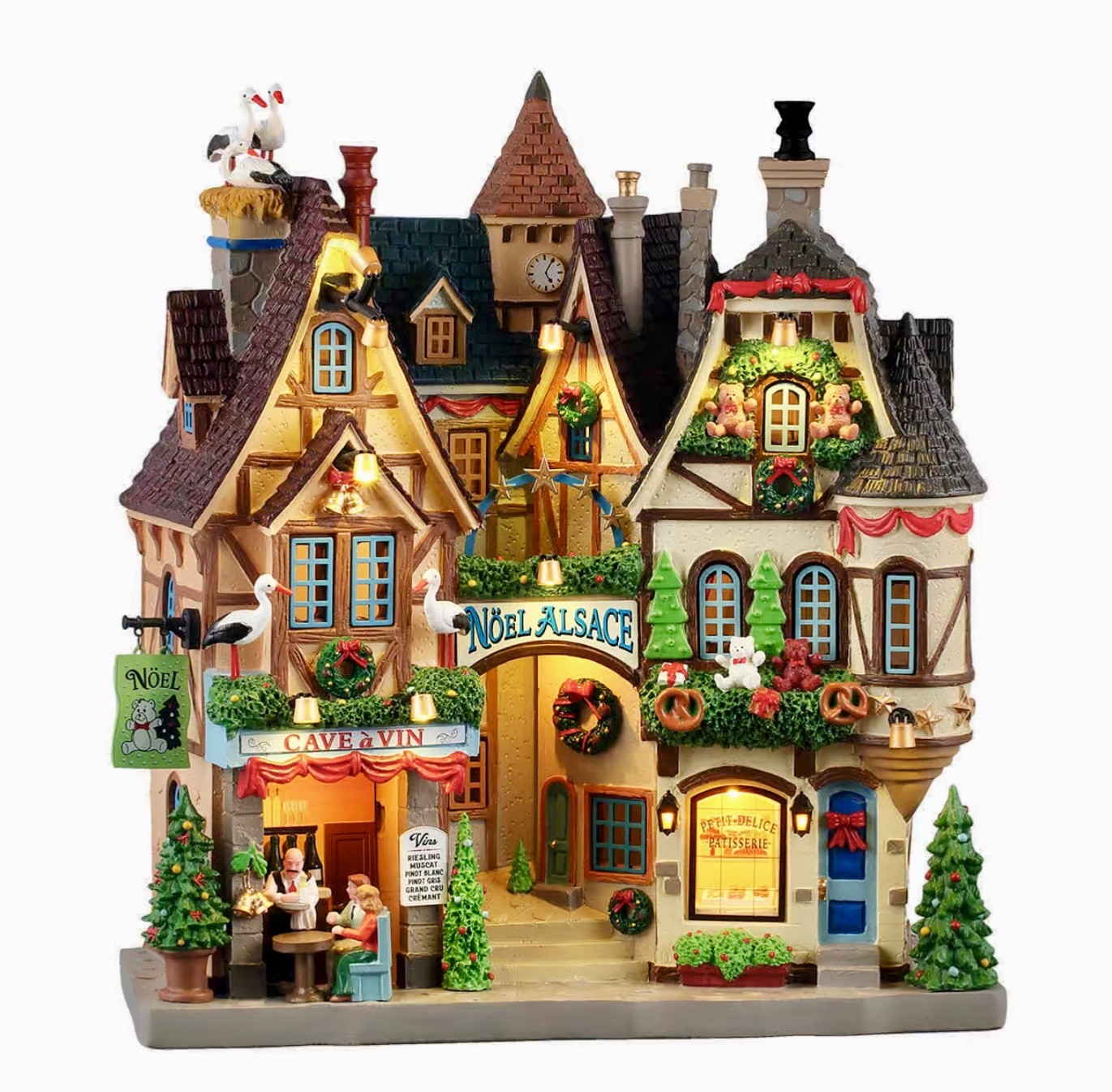 Lemax 2025 Noel Alsace #55318 Lighted Facade Discover The Magic Of Christmas