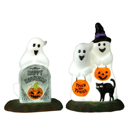 Lemax Spookytown Happy Halloween Ghosts 24934