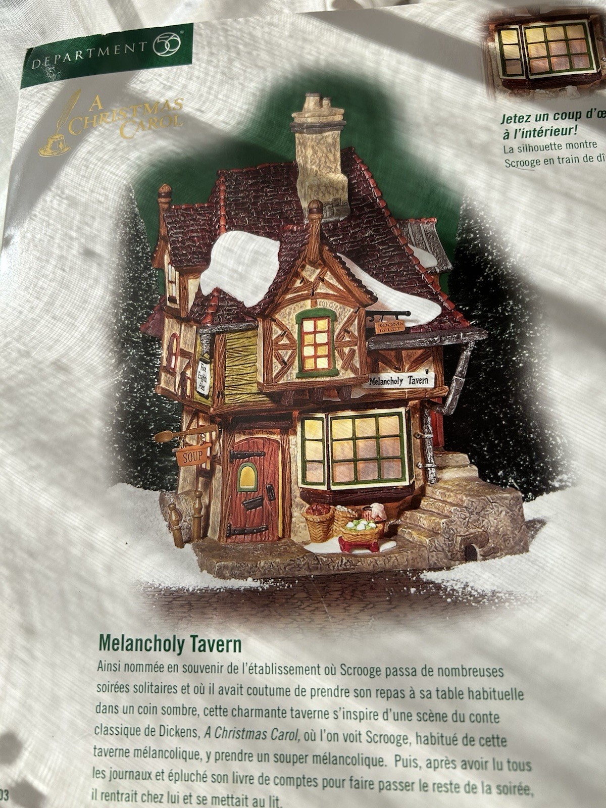 Department 56 Dickens Village Melancholy Tavern A Christmas Carol #56.58703 LNC