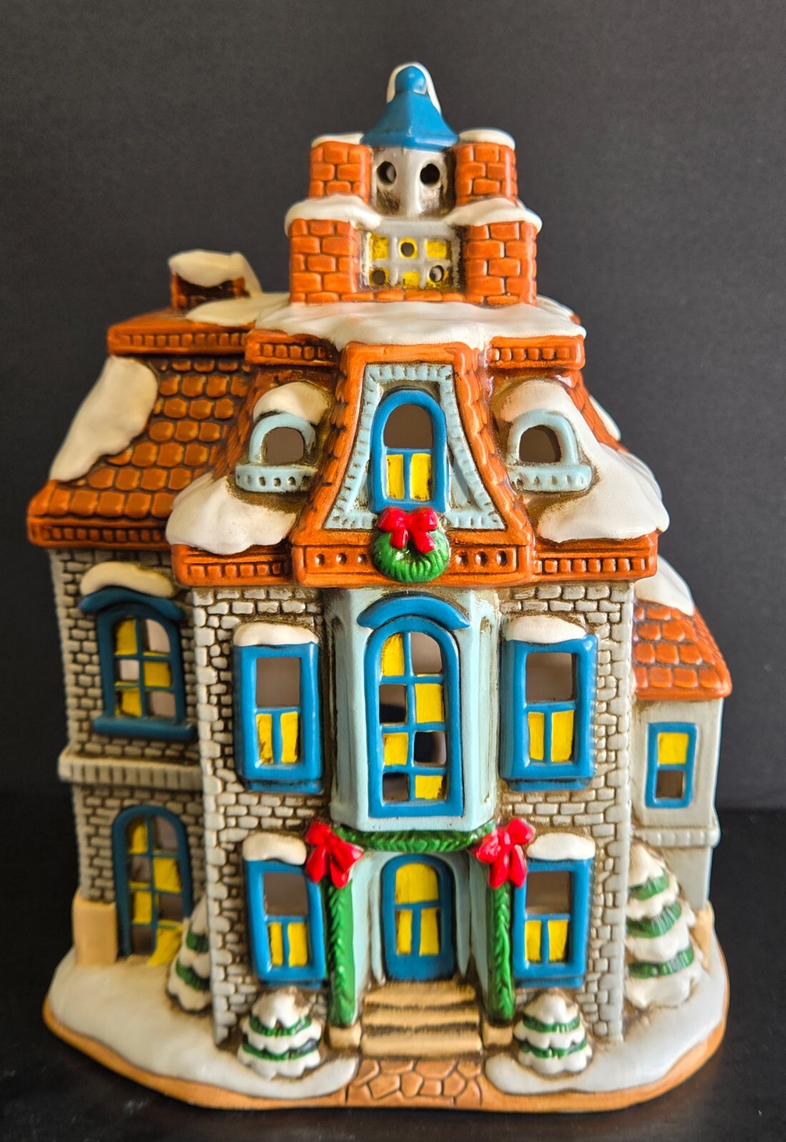 Lefton Colonial Village Xmas Byron Wood 1987 Graystone House #06339
