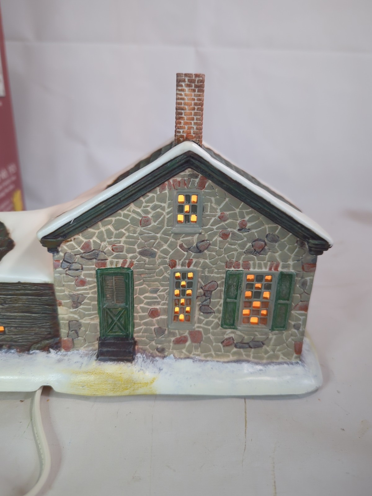1998 Saturday Evening Post Christmas Village Lighted Country Cottage W/ Box D11