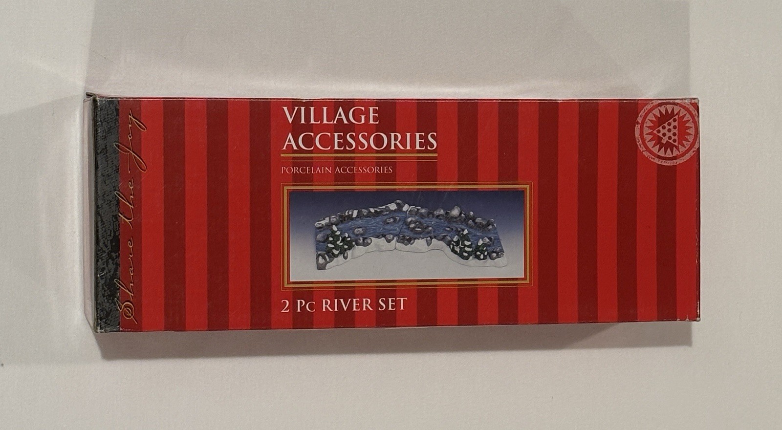 Village Accessories 2 Pc River Set Porcelain Christmas Village Snow Scene