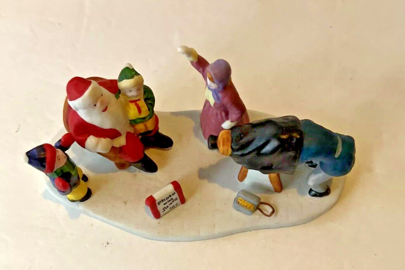 IOB Lemax Dickensvale Photo With Santa 1994 Collectibles Porcelain 43116
