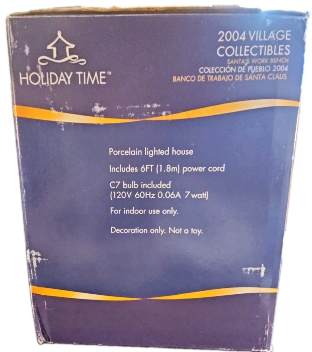 2004 Disc Holiday Time Village Collectibles “Santa’s Work Bench” Village House
