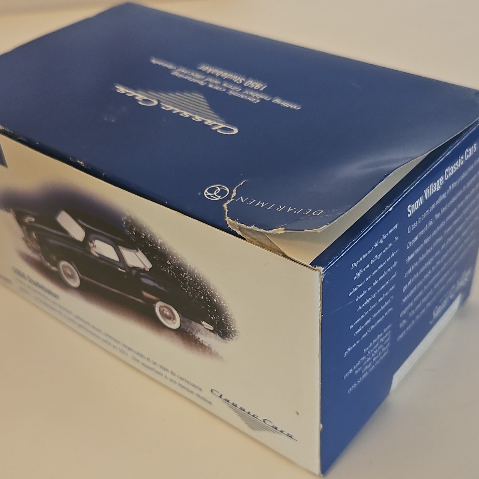 Department 56 Snow Village Classic Cars 1950 Studebaker Porcelain 2001
