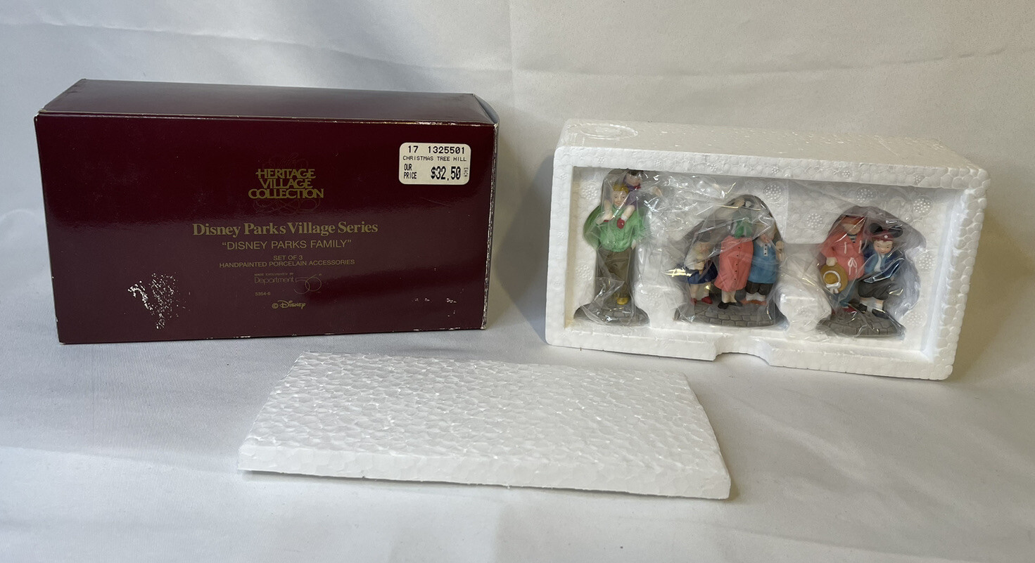 Dept 56 Heritage Village Disney Parks Family, #5354-6, 1994 Mint Still Wrapped!!