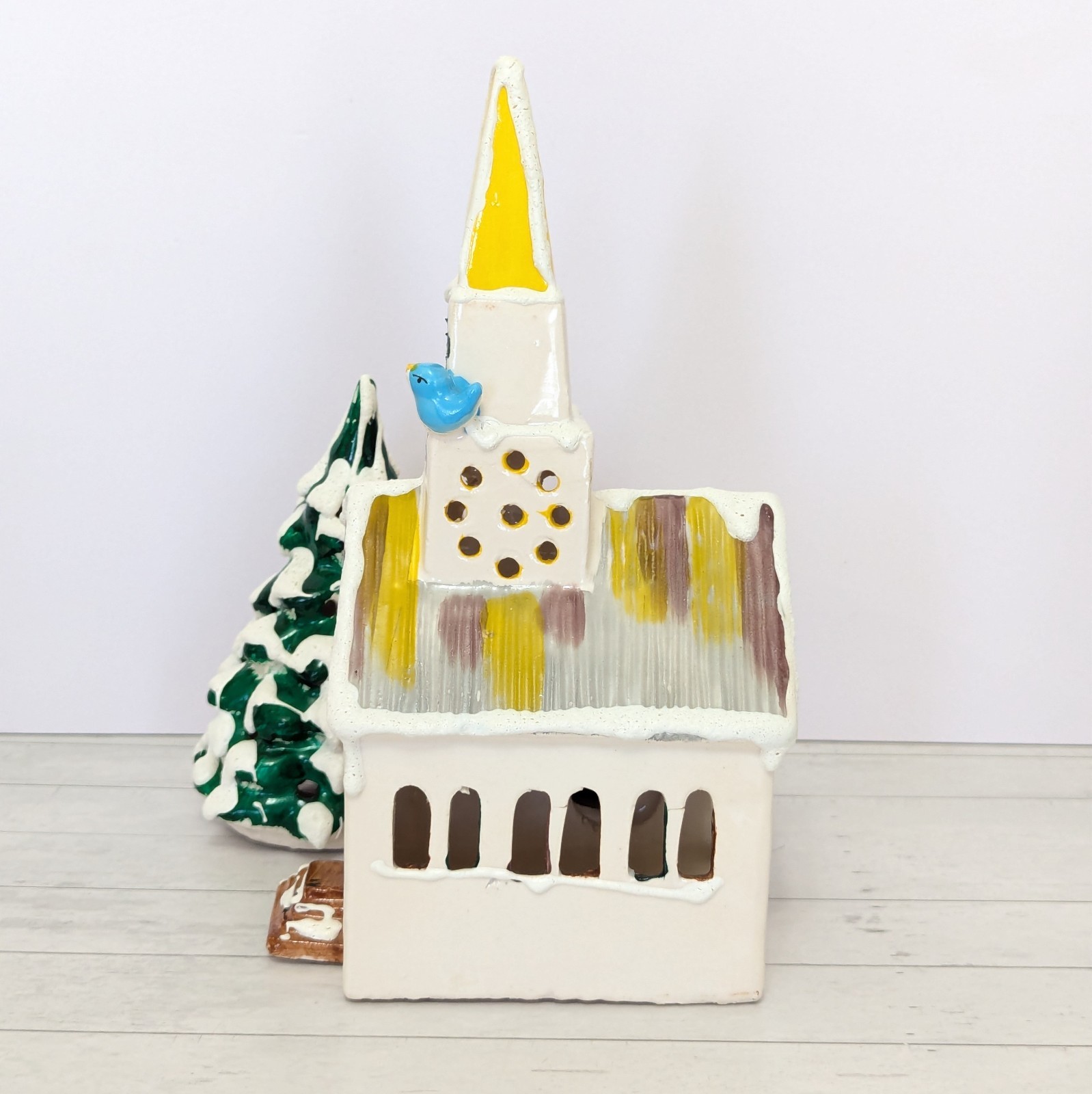 Dept 56 Original 1976 Steepled Church Snow Village 10″ Lighted Building RARE