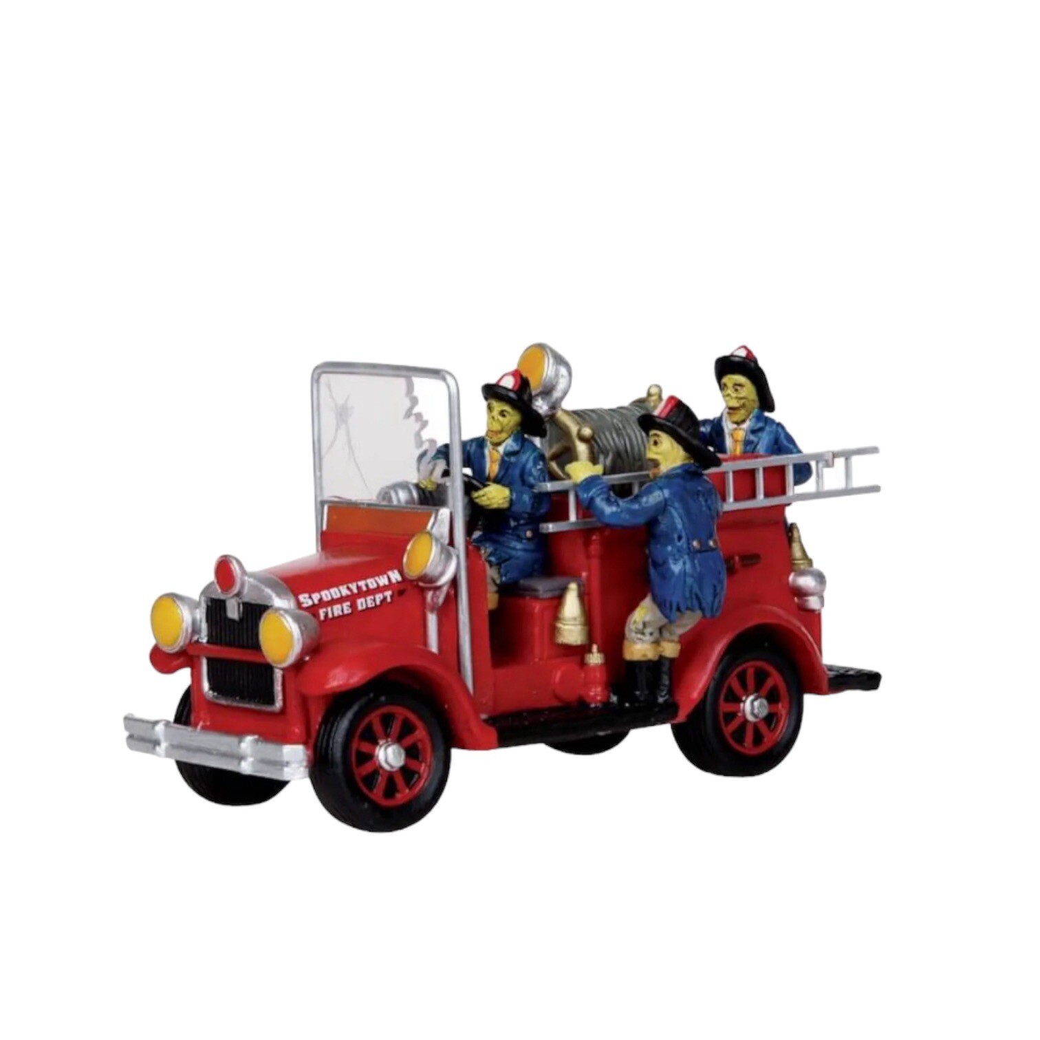 Lemax 13894 GHOSTLY FIREFIGHTERS Spooky Town NEW in Box Fireman Ghost Firetruck