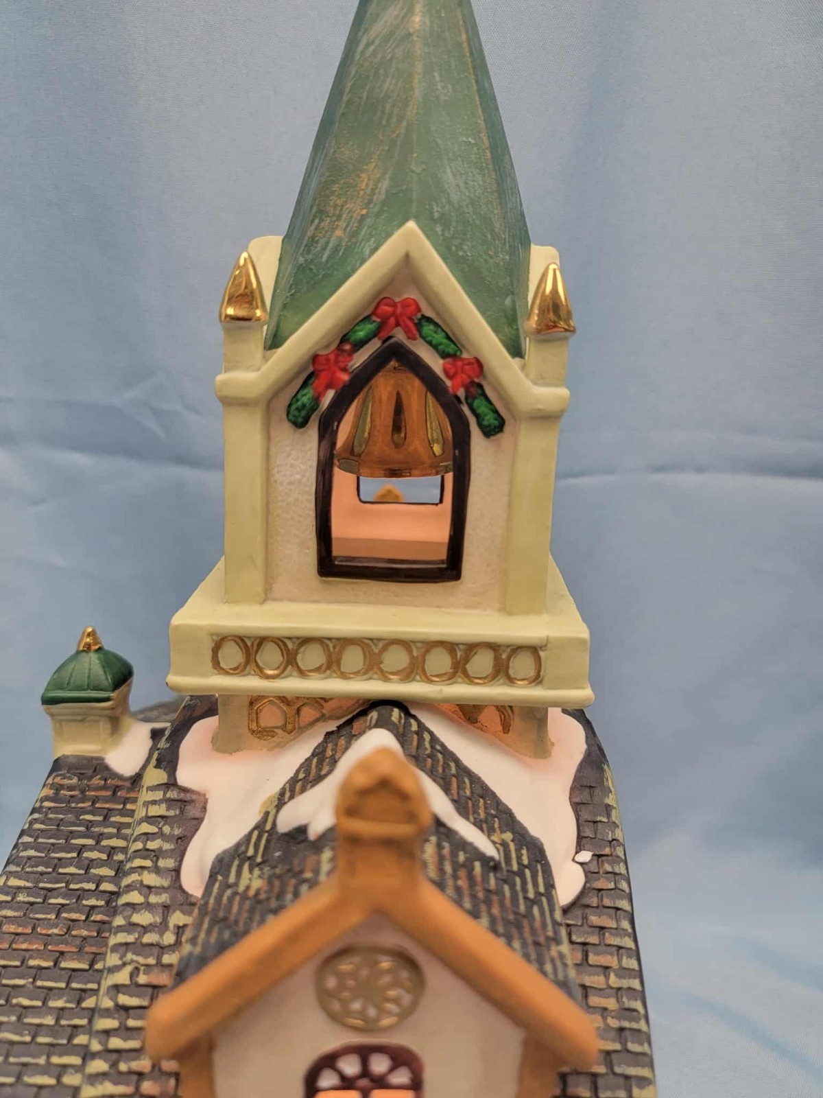 Galleria Christmas Village Lighted Church w/ Carolers & Tree Holiday Set (No…