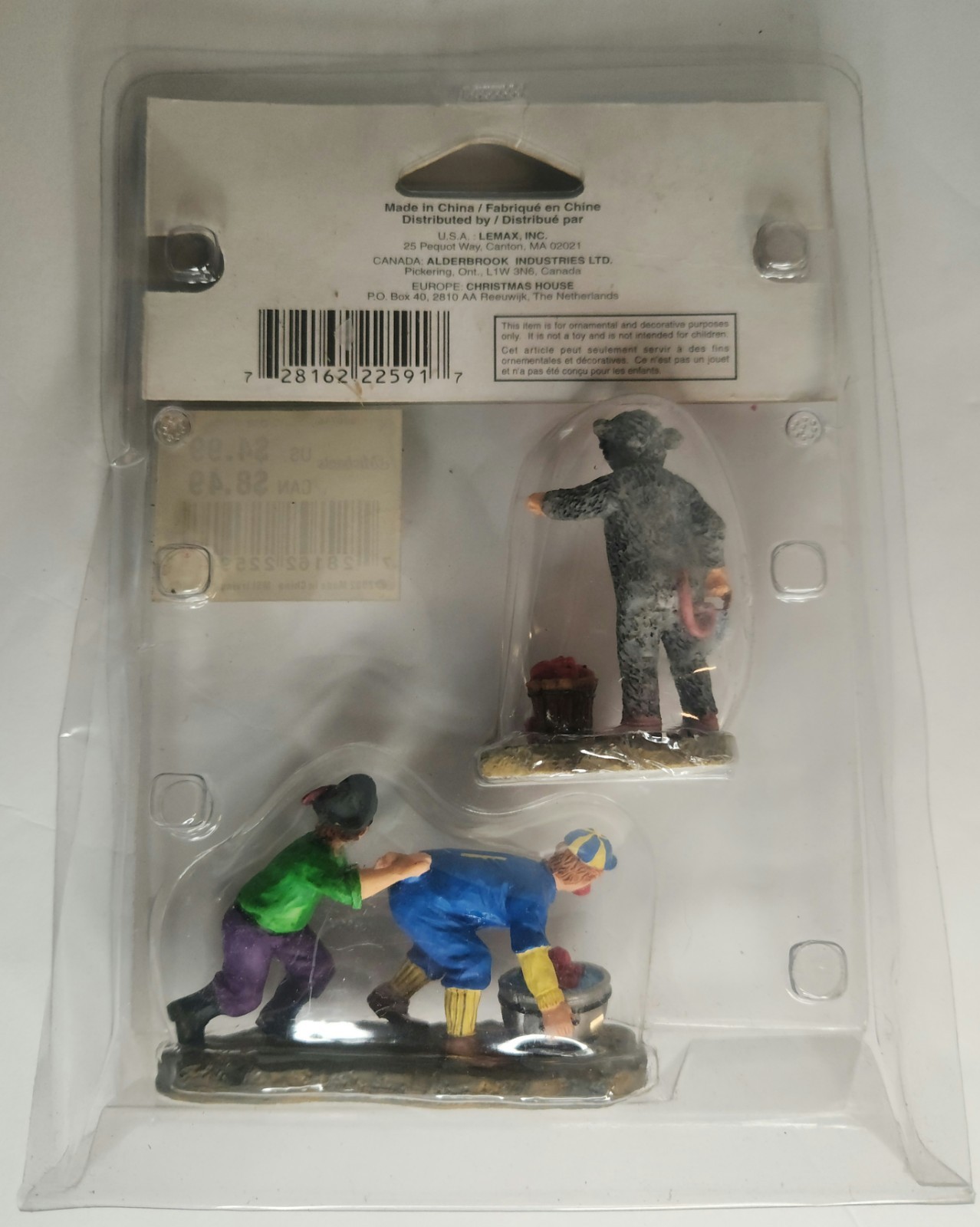 Halloween Spooky Town Lemax Mouse Pirate Apple Bucket Baseball Player