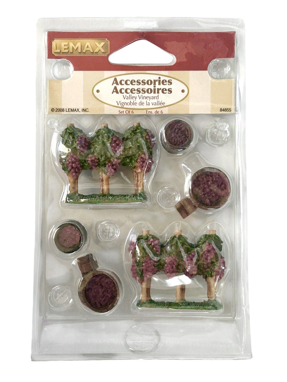 Lemax Valley Vineyard Grape Accessory Set Village Set Of 6 NEW 84855