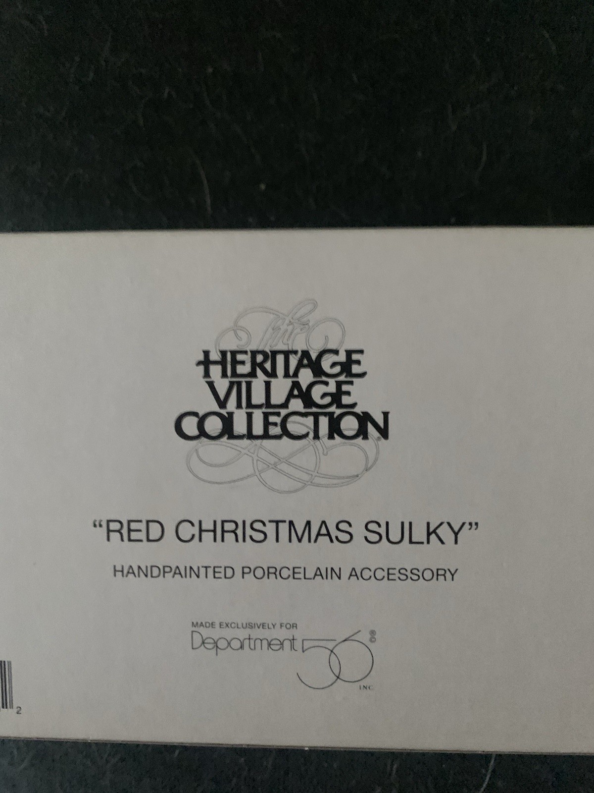Department 56 Red Christmas Sulky Heritage Village 58401